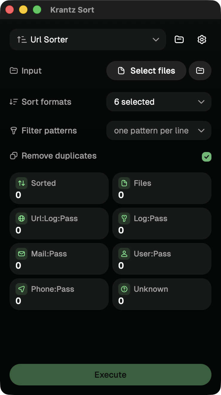 Clasificación de URL en Krantz Sort
